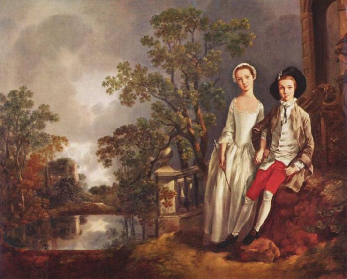 GAINSBOROUGH, Thomas Portrat des Heneage Lloyd und seiner Schwester China oil painting art